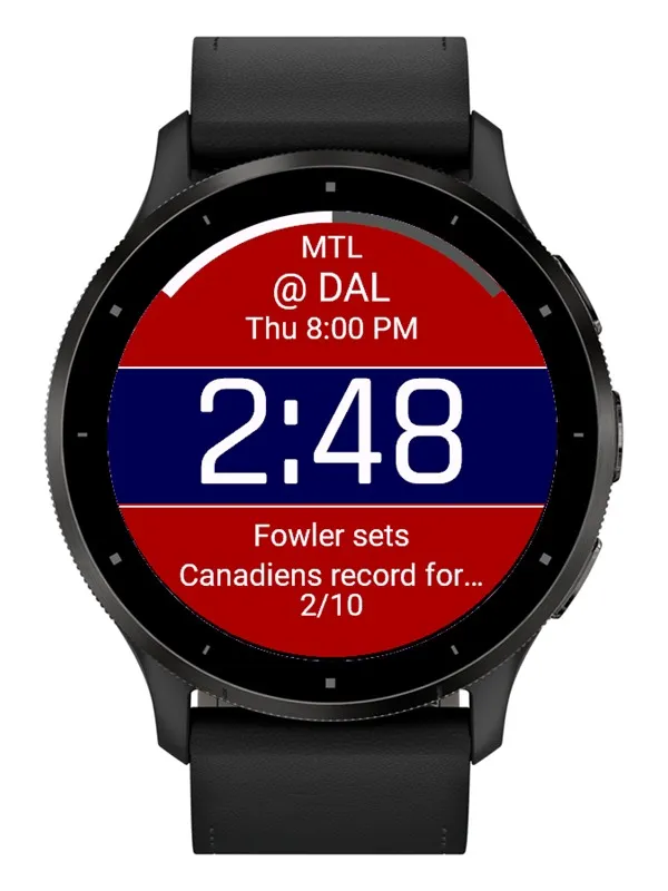Hockey Team Tracker — Watch Face · Screenshot 2