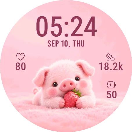 straw berry pig