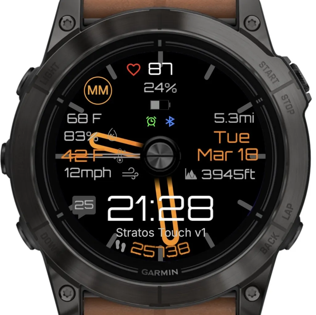 Stratos Touch Orange (Garmin Weather)