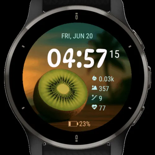 Kiwi Sunset – Elegant & Fresh Watch Face
