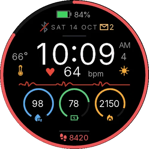 Pulse 心率 表盘 AMOLED