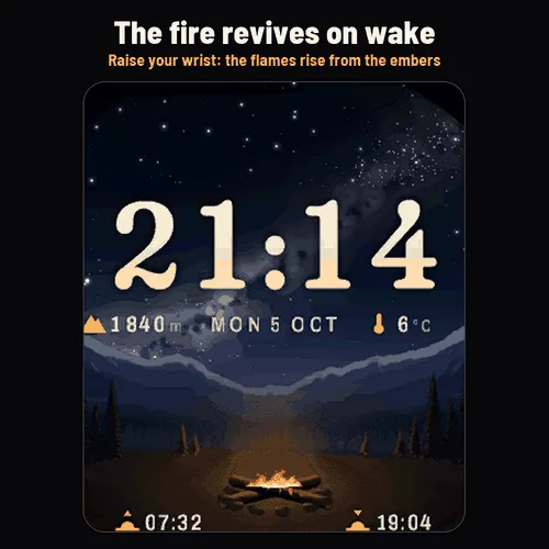 Astra Campfire – Animowana tarcza, wędrówki · Zrzut ekranu 1