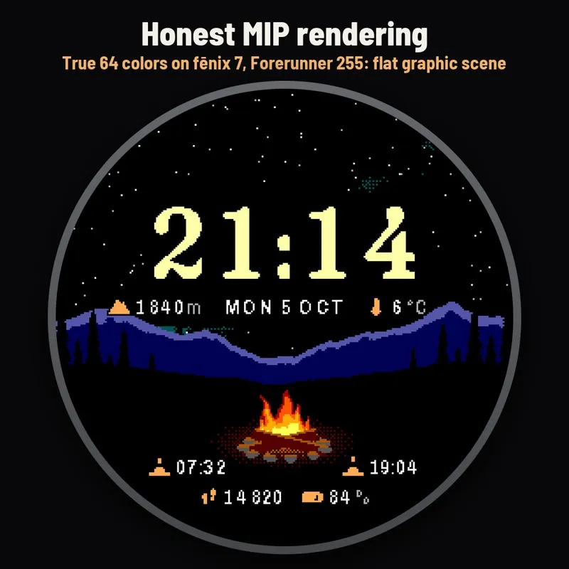 Astra Campfire – Animowana tarcza, wędrówki · Zrzut ekranu 3