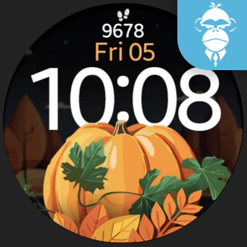 Pumpkin Steps fall watch face x