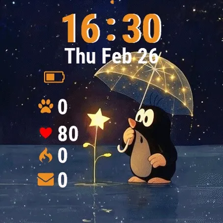 Penguin Holding Umbrella Rain · Capture d'écran 1