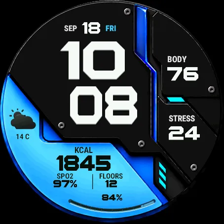 SHOT Monolith - Data Watch Face · Skjermbilde 2