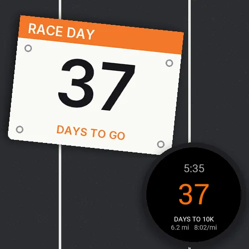 Race Day Watch Face - Marathon & Event Countdown