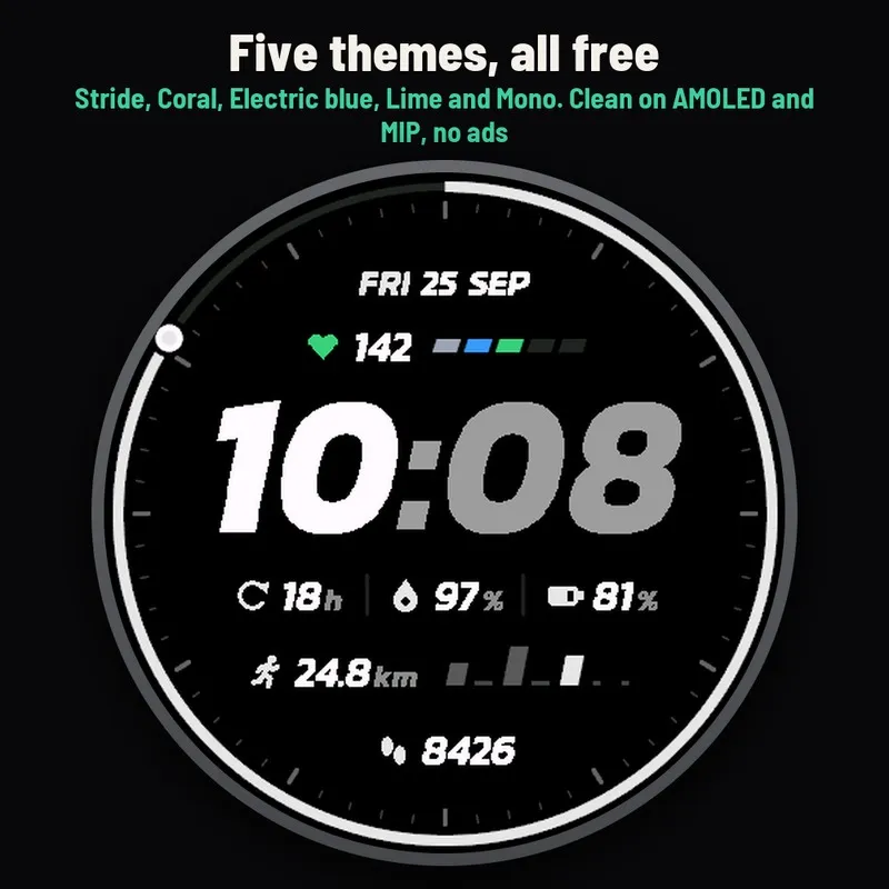 Astra Stride Free – 跑步表盘，运动风 · Screenshot 3