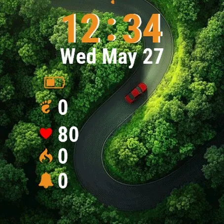 Red Car Driving Down Winding Road · Schermafbeelding 2