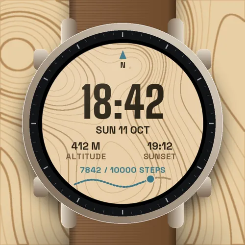 TRAILMAP — Topographic Trail Watch Face