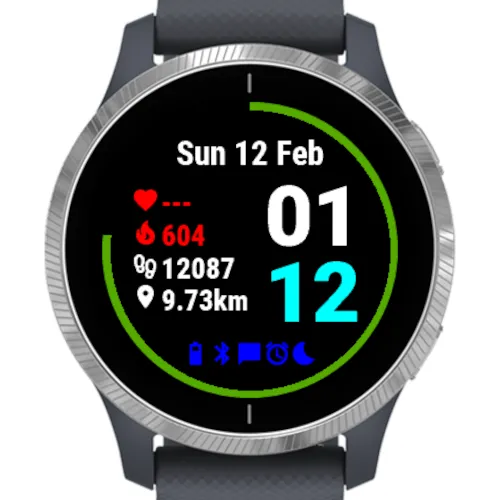 Modern Digital Watch Face